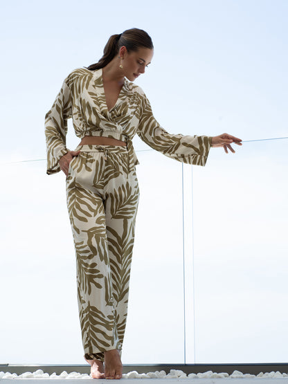 Olivia Two-Piece Set, Wrap-neckline